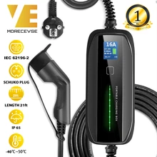 Electric Vehicle Cable Car-Charger Schuko-Plug Charging-Box EVSE Morec-Type 2 10/16a