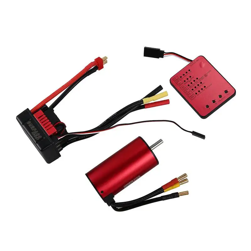 

SURPASS HOBBY S3670 2650KV Sensorless Brushless Motor 120A Brushless ESC and Program Card Combo Set for 1/8 RC Car Truck