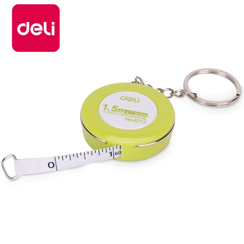 Deli 1pcs Mini Tape Measure 150cm/60 Inch Portable Bust Waist Clothing Tape Measuring Height Meter Soft Ruler Children Supplies