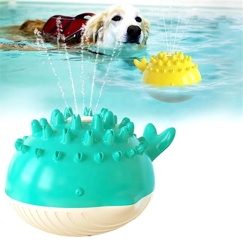 Summer Electric Water Floating Funny Pet Bath Sprinkler Chew