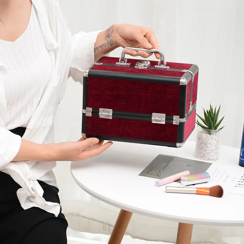 

Bring Lock Major With Makeup Artist Cosmetic cases ,makeup A Short Trip Portable Will Capacity Aluminum Frame Accept Box