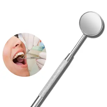 

RtopR 1PC Stainless Steel Dental Mirror Instruments Mouth Oral Care for Adults
