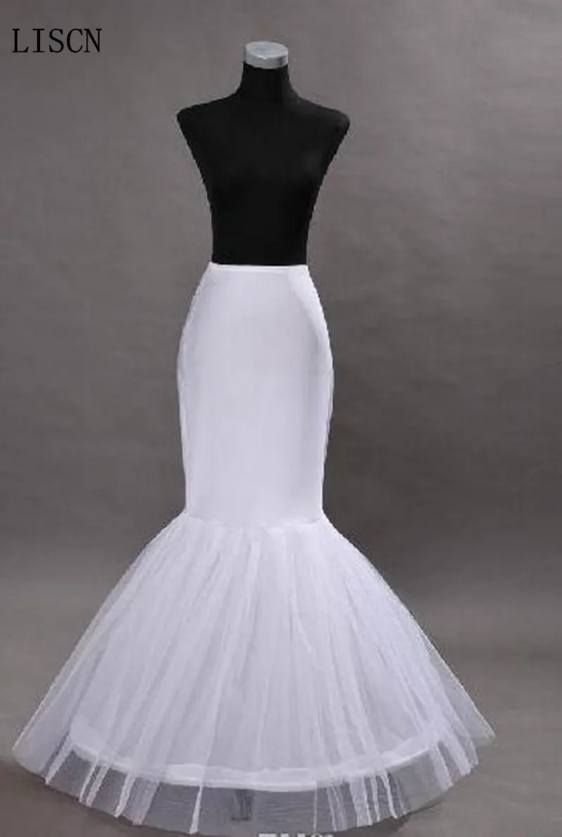 

Cheap Trumpet Hot Sale Free Shipping White Mermaid Petticoats Bridal Crinoline Underskirt for Wedding Gowns Bridal Accessories