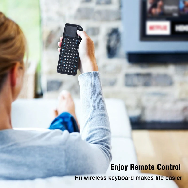 2,4G беспроводная сенсорная клавиатура Fly Air mouse с сенсорной панелью QWERTY клавиатура для ноутбуков Smart Android tv пульт дистанционного управления