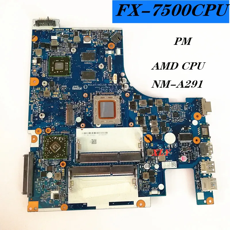 ACLU7 ACLU8 NM-A291 для Lenovo Ideapad G50-75 Материнская плата ноутбука GPU M255DX 2G FX-7500 CPU 100% полностью