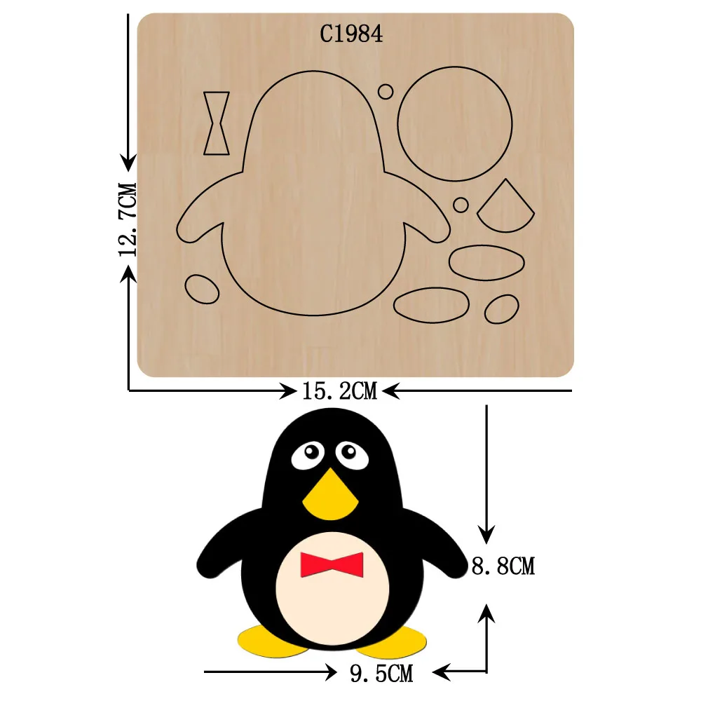 

New penguin Wooden die Scrapbooking C1984 Cutting Dies