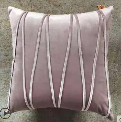 C Solid color super soft High grade Pillow Cover Home Decorate Pillow Case Office Sofa Cushion Cover - Цвет: C