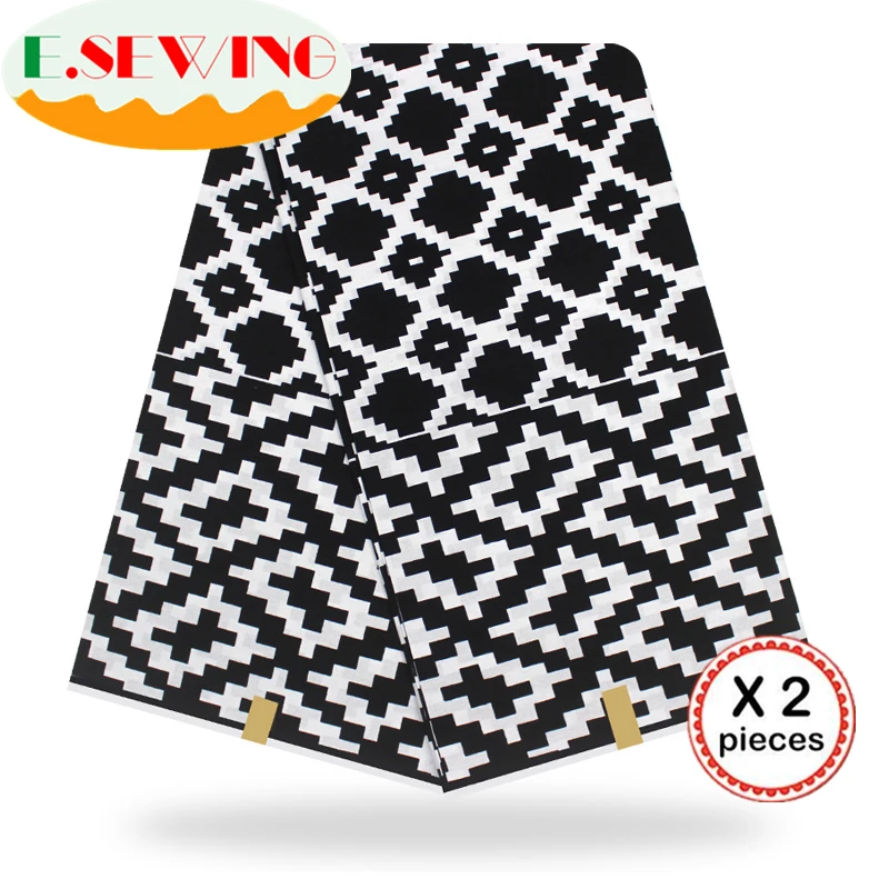 Африканская восковая ткань с принтом Анкара для шитья Анкара африканская ткань 12 ярдов нигерийская хлопковая ткань Гана для платья 9010