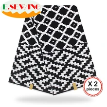 Африканская восковая ткань с принтом Анкара для шитья Анкара африканская ткань 12 ярдов нигерийская хлопковая ткань Гана для платья 9010