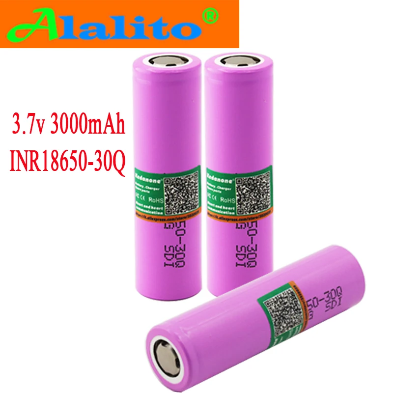 2019 alito оригинал для samsung 18650 батарея 3000 MAH INR 30Q 20A литий ионная аккумуляторная