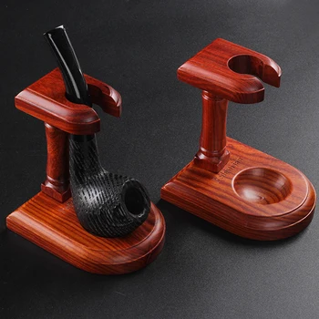 

New 1pcs Romanesque Natural Rosewood Tobacco Pipe Stand Holder Rack Smoking Pipe Accessories Furniture (Holds One Pipe)