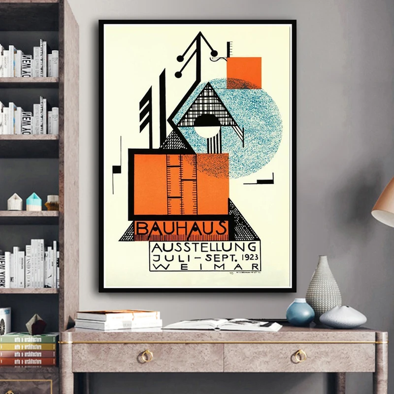 Bauhaus Ausstellung 1923 Weimer художественный постер настенное искусство Картина на холсте