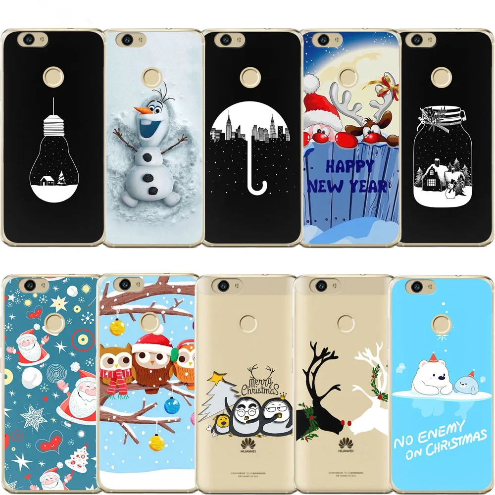 Christmas Custom Printed Phone Case For Huawei Honor 6A 9 Lite 7X 7A 7C Pro 10 8X Nova 2 Plus 3I Shockproof Back Cover |