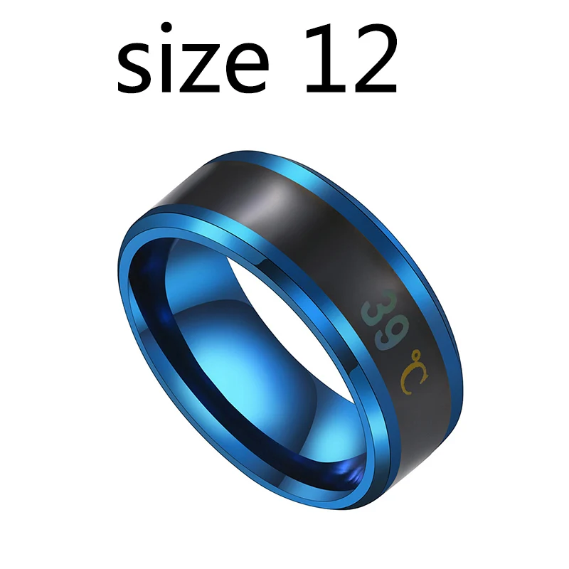 ELSEMODE титановое стальное кольцо для измерения температуры для женщин мужское крутое обручальное кольцо-Ретро Охотники за приведениями Masculino подарок для влюбленных - Цвет основного камня: Многоцветный