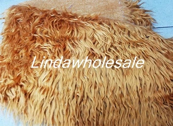

7CM brown yellow plush fabric,Toy costume cosplay material150cm*90cm(one yard)/pcs