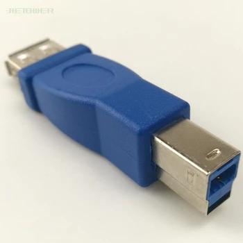 

100pcs/lot High Speed USB 3.0 Type A Female To Type B Male Plug Connector Adapter USB3.0 Converter Adapter AF To BM for Camera