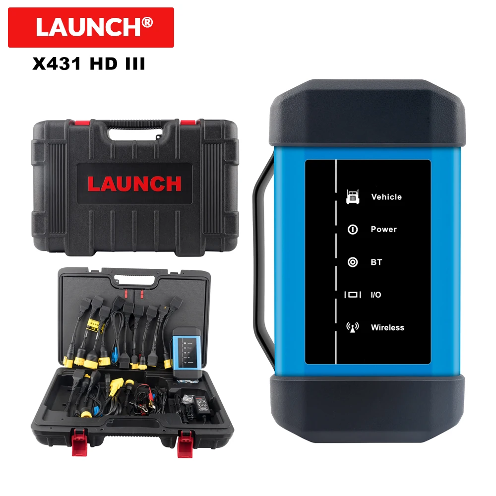 

Launch X-431 HD III 24V Truck full system diagnostic tool support work with X431 V+ X431 PRO3 PADII Multi-language update online