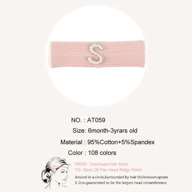 Geebro의 패션 진주 글자 늑골이 있는 머리띠: 아기와 어린이를 위한 편안하고 세련된 머리 장식