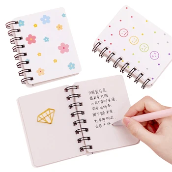 

12books Kawaii Fresh flower Office Stationery Travel Diary Creative Grid Coil Book Notepad Student School Supplies Stationery