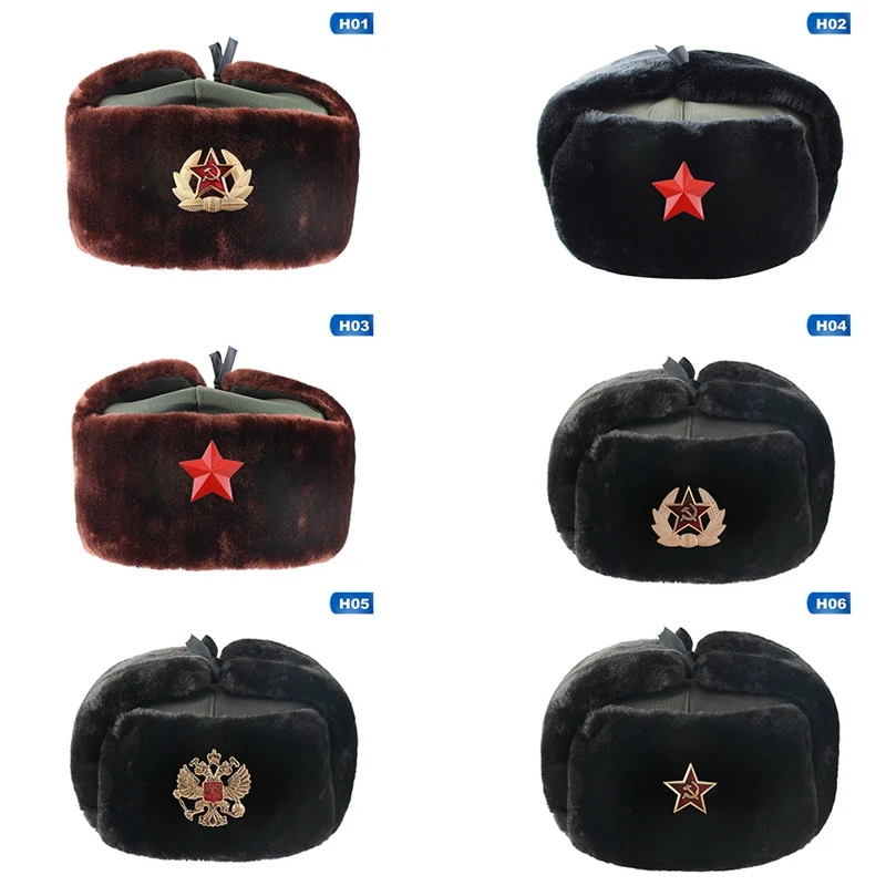 Новинка, русская плоская мужская шапка, зимняя Черная шапка с искусственным мехом кролика, повседневная черная шапка, Белая теплая зимняя шапка