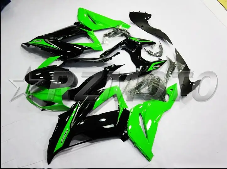 ABS обтекатель комплект подходит для Kawasaki ZX6R 2013 Мотоцикл Обтекатели ZX-6R ниндзя 636 599 кузов цвета: зеленый, черный