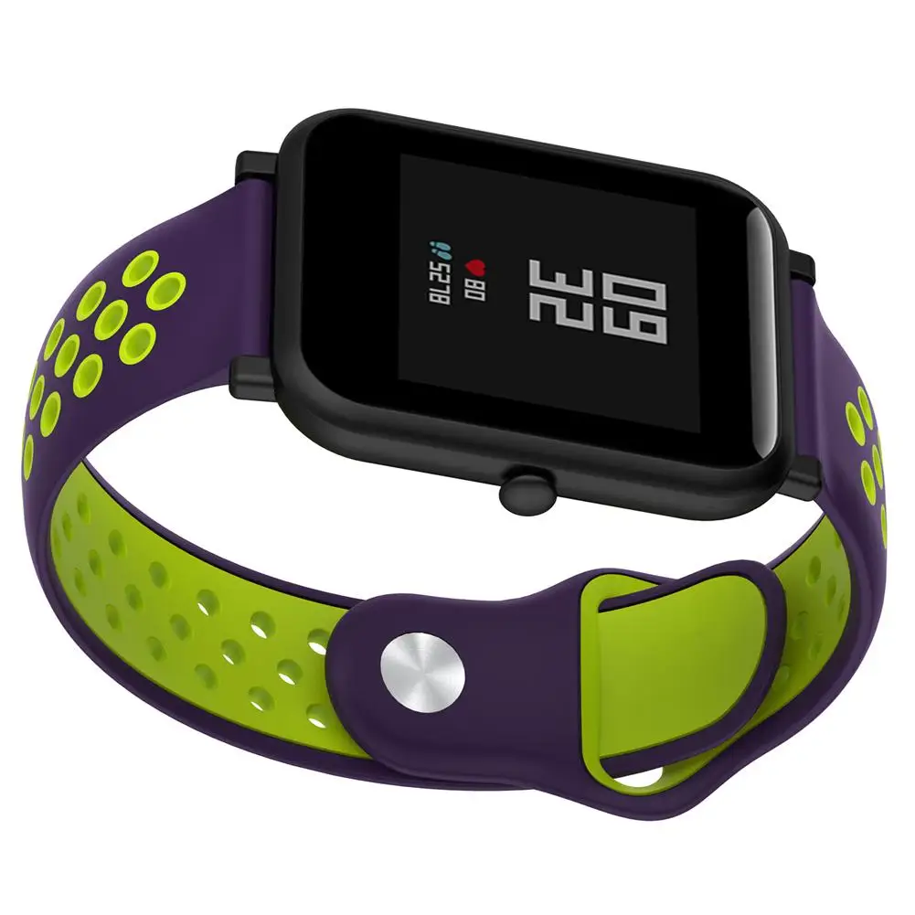 20 мм силиконовый ремешок для часов для Huami Amazfit Bip A1608 силиконовый сменный ремешок для часов браслет аксессуары