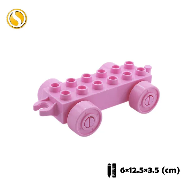 Trailer Car model Airplane Big Building Blocks Vehicle Accessory Compatible Classic Assemble Bricks Children DIY Toys Girl Gift CHE004-fen