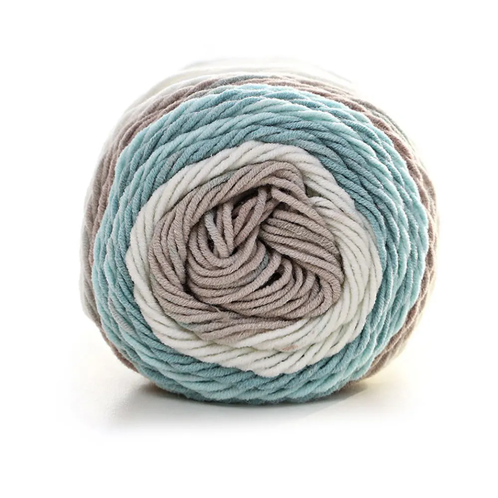Woolen Yarn 100g Sewing Line Warm Hat Winter Sweater Rainbow Cotton Line Soft 5Strands Gift Scarf Hand-Knitted Wool Hand-Woven - Цвет: Фиолетовый