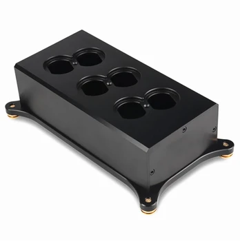 

Luxury hifi aluminum alloy 6-digit American standard power strip plug shell hifi audio socket HiFi US power case DIY socket box
