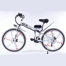 Электрический складной горный велосипед 26 ''350 ваттовый мотовелосипед с 48V 10Ah/13Ah литий-ионный Батарея полной подвеской в переменного тока, 50-60 км