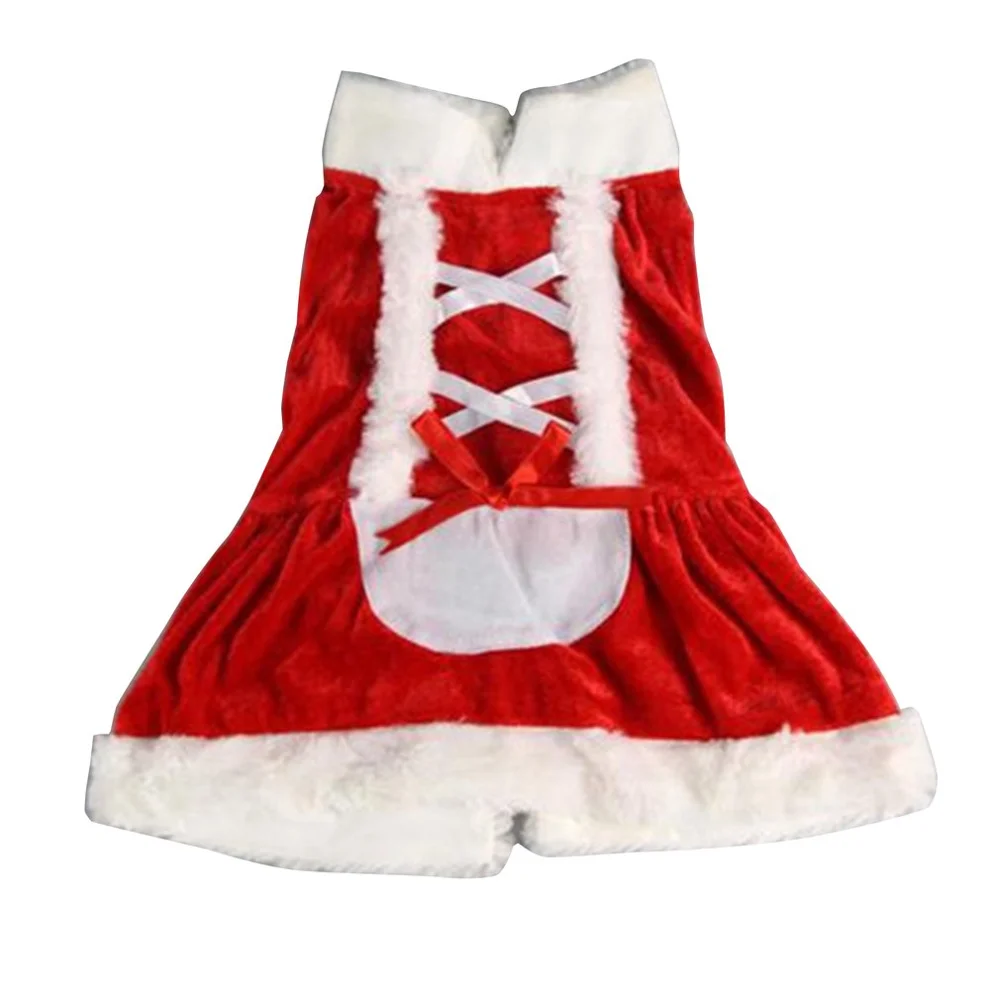 Christmas Dog Skirt Transformed Dress Santa Claus Clothes Classic European And American Dog Pet Christmas Clothes - Цвет: skirt