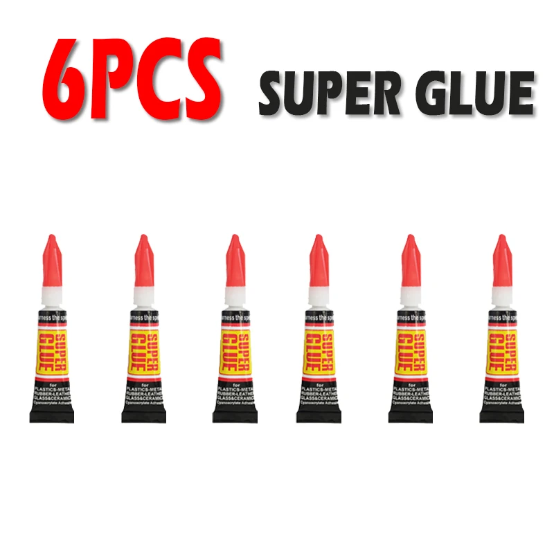 3-12pcs Liquid Super Glue Wood Rubber Metal Glass Cyanoacrylate Adhesive Stationery Store Nail Gel 502 Instant Strong Bond Leath