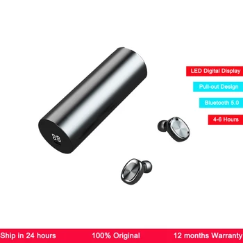 

2020 Brand New Bluetooth Wireless Headsets Sports Earphone with Protable Charging Box Waterproof HIFI Sound Earbuds