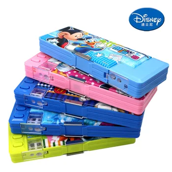 

Disney Marvel Superhero Princess Primary School Pupils Use Plastic Double-sided Bookshelf Pencil Sharpener Stationery Box