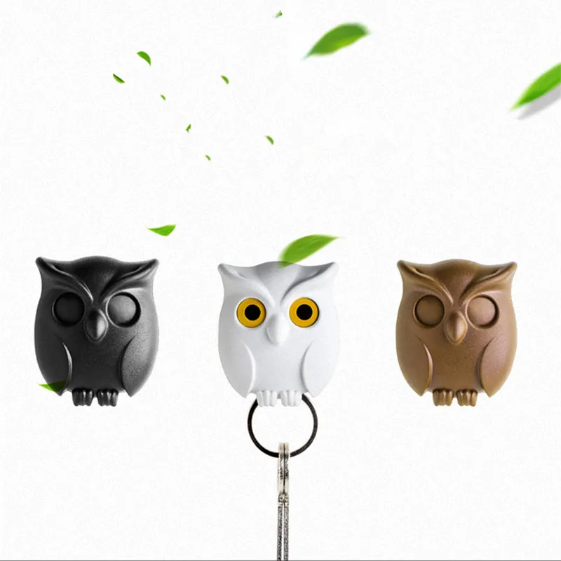 

Blinking Owl Key Hooks Creative Cartoon Wall Door Hanging Decoration Hook Practical Cute Owl Winking Keys Rails Ornament Racks
