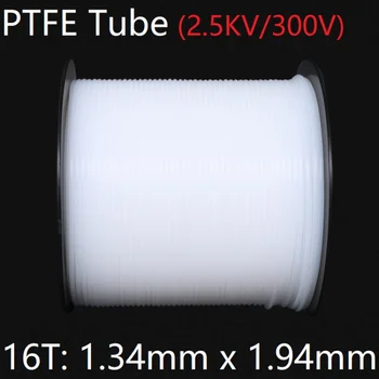 

16T 1.34mm x 1.94mm PTFE Tube F46 Insulated Capillary Heat Protector Transmit Hose Rigid Temperature Corrosion Resistance 300V