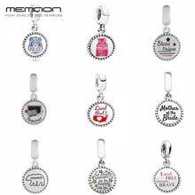 Land That I love heart Подвески, Стерлинговое Серебро 925 пробы, Висячие Шарм с надписью «Учитель», подходят для бусин, браслета, ожерелья, DIY Подвески для изготовления ювелирных изделий