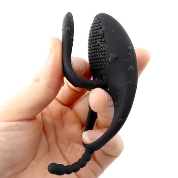 Vibrating Cock Ring G-spot Vibrator Silicone 7 Speed Delay Ejaculation Penis Ring Anal Vagina Stimulation Sex Toys for Couples 5