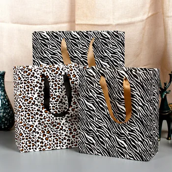 

zebra leopard grain Gift Bag candy paper packaging flower gift box пакетики для упаковки Коробка для подарков коробка картон