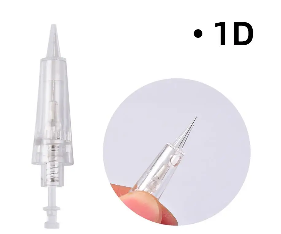 1 D 100 шт. 1 для легкого клика Универсальная игла дермограф 1,3, 5, 7rl Перманентный макияж картридж иголки для бровей губ цифровая игла - Size: 1 D
