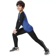 Рашгард для мальчиков; комплект детского термобелья; теплые компрессионные колготки для бега; быстросохнущие флисовые подштанники; спортивная одежда для детей