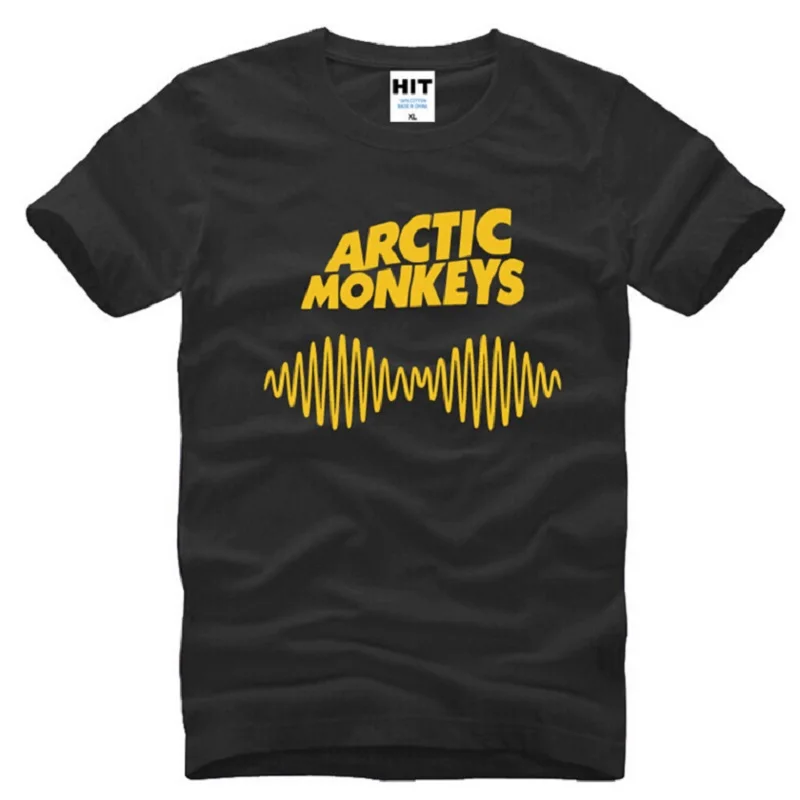 Летний стиль Харадзюку Arctic Monkeys T рубашки мужские хлопковые свободные короткий рукав Для мужчин's футболка в стиле рок Мода Мужской Хип Хоп футболки - Цвет: black t shirts 1