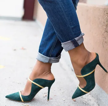 

2020 new pointed back space color matching high stiletto heel ladies large size sexy small shoes 34-43