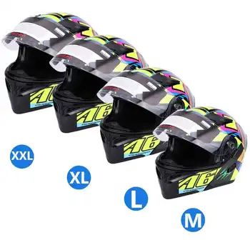 

JK-16 Unisex Adult Full Face Motorcycle Safety Helmet with Double Lenses Motorcycle Accessary