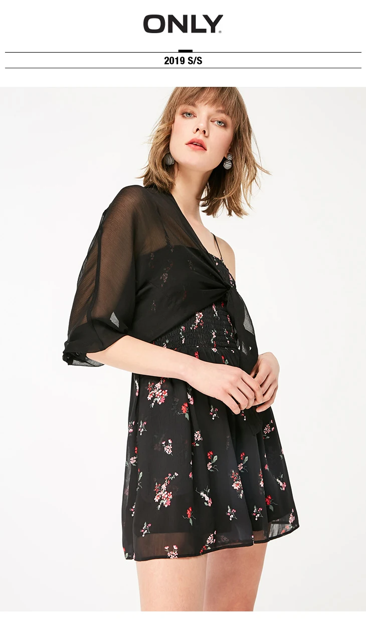 ONLY2019秋季新款高腰薄款微喇叭雪纺短裤吊带连体裤女_119178520-tmall_01
