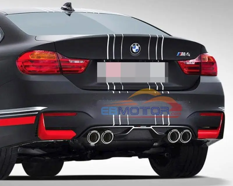 AK Style Rear Lip Diffuser Quad for BMW F80 M3 F82 F83 M4 BUMPER 2014UP