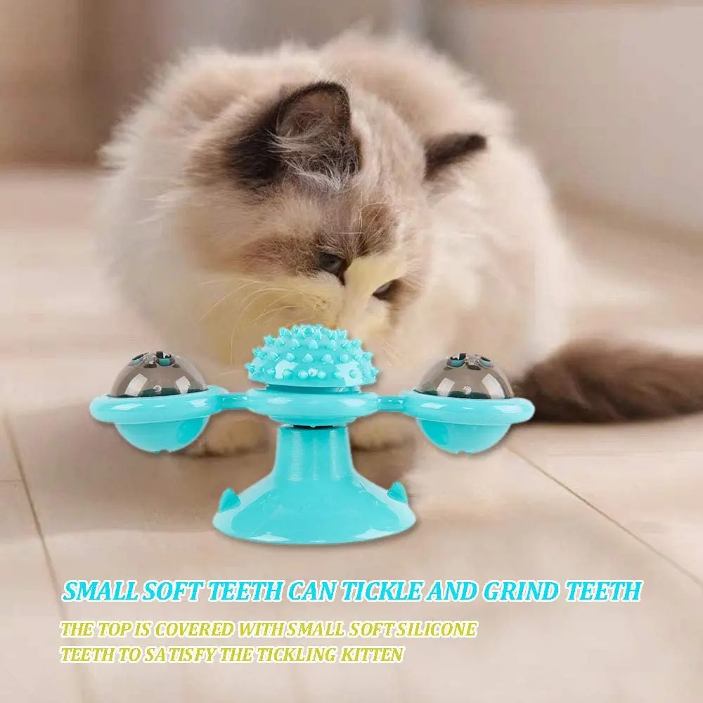 Cat toy windmill cat education training massage rotatable cat interactive toy catnip cat accessories  luminous ball Pet Product