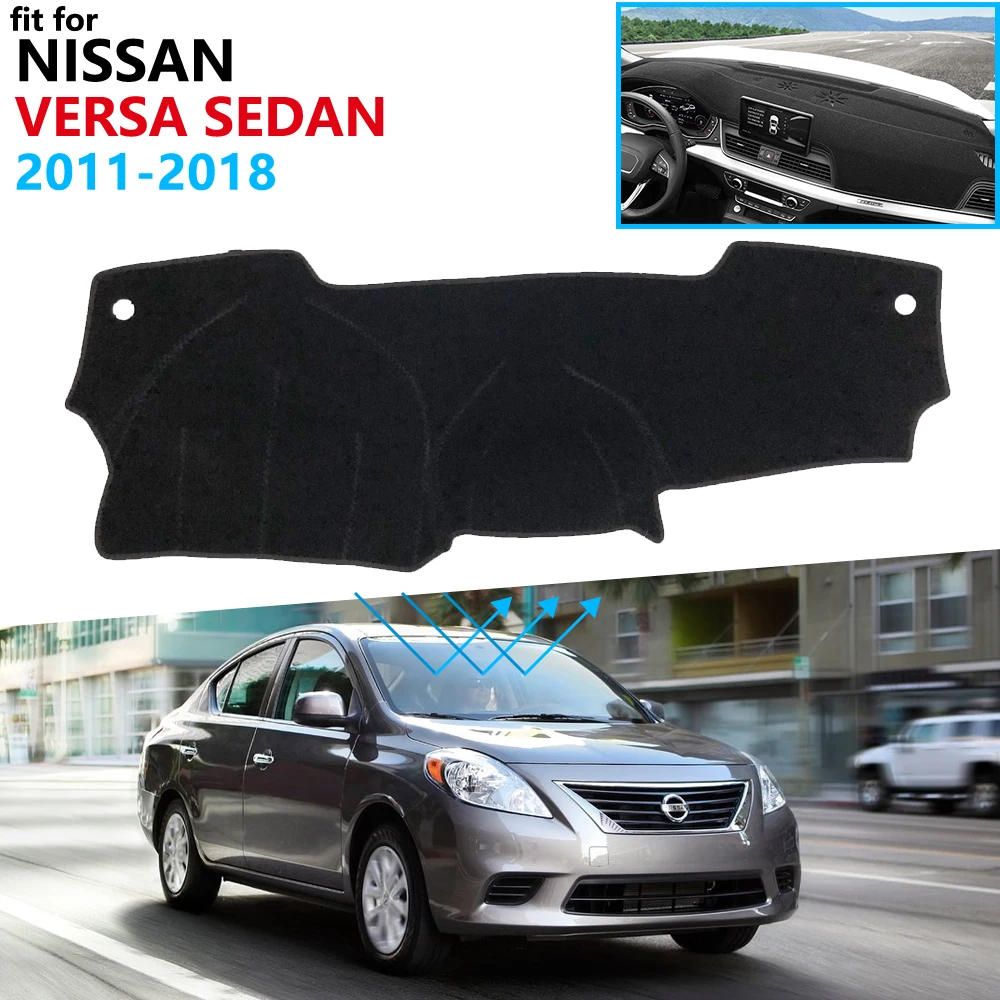 Защитная накладка на приборную панель для Nissan Versa Sedan N17 Almera Sunny Latio 2011 ~ 2018