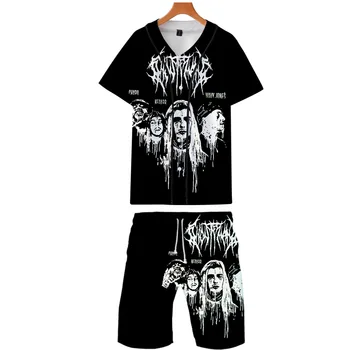

Ghostemane 3D Printed Two Piece Set Fashion Summer Baseball T-shirts+Beach Shorts 2019 Hot Sale Casual Streetwear Clothes