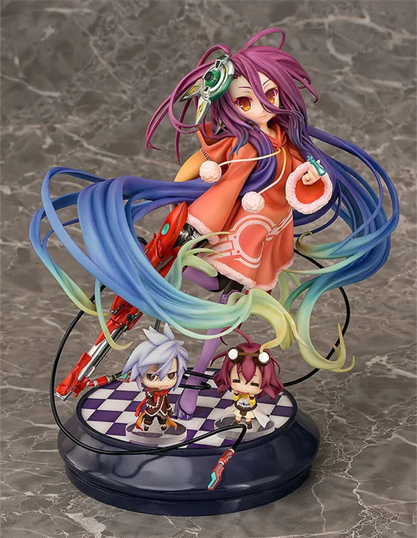 

Huby Dora NO GAME NO LIFE Zero GAME LIFE White 3 Generation Poker Action Toy Figures Japanese Anime Figure Collectible Figurines